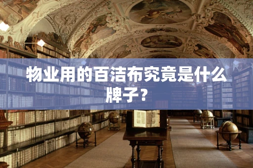 物业用的百洁布究竟是什么牌子？