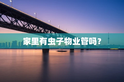 家里有虫子物业管吗？