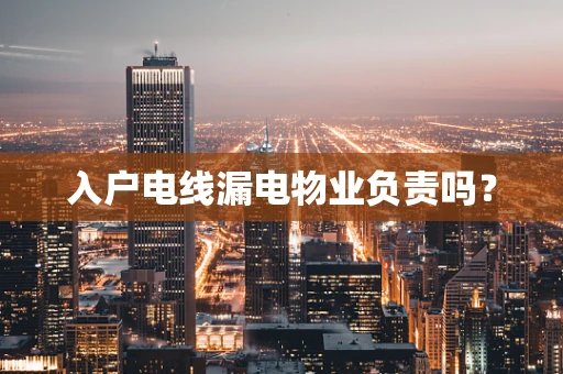 入户电线漏电物业负责吗？