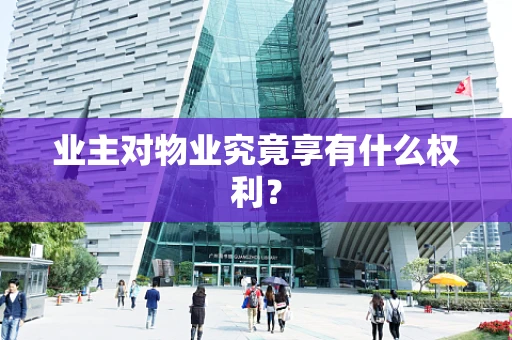 业主对物业究竟享有什么权利？
