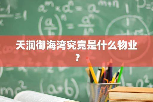 天润御海湾究竟是什么物业？