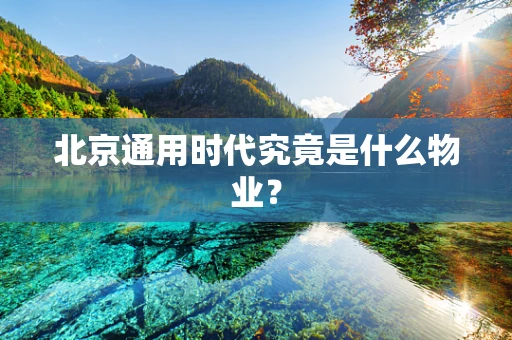 北京通用时代究竟是什么物业？