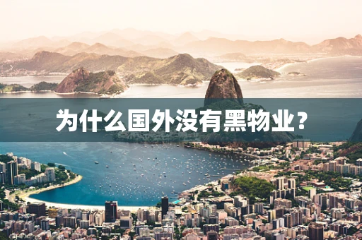 为什么国外没有黑物业？