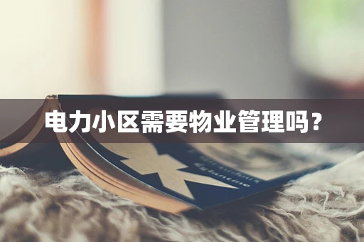 电力小区需要物业管理吗？