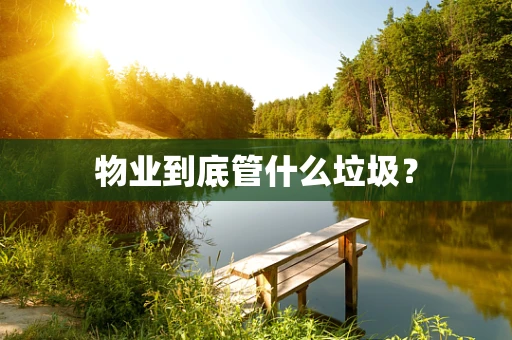 物业到底管什么垃圾？