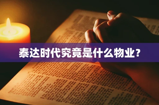 泰达时代究竟是什么物业？