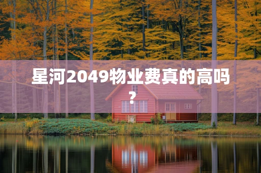 星河2049物业费真的高吗？