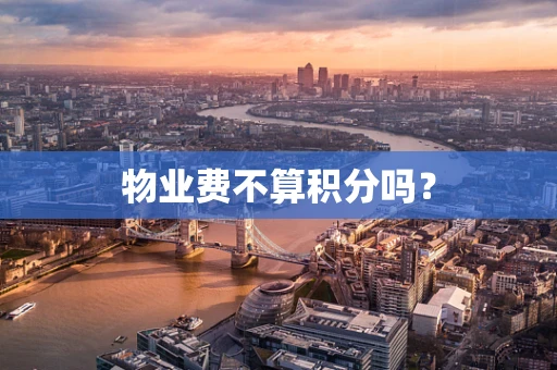 物业费不算积分吗？