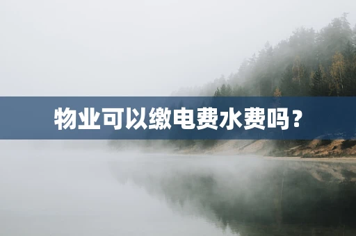 物业可以缴电费水费吗？