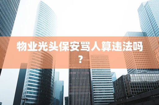 物业光头保安骂人算违法吗？