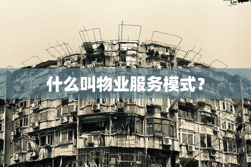 什么叫物业服务模式？