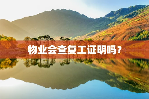 物业会查复工证明吗？