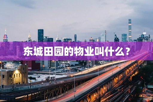 东城田园的物业叫什么？