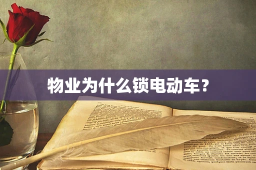 物业为什么锁电动车？