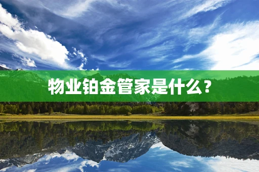 物业铂金管家是什么？