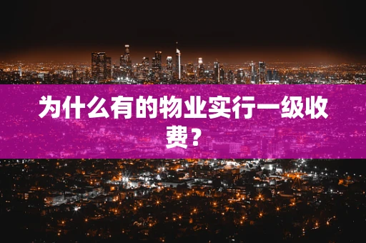 为什么有的物业实行一级收费？