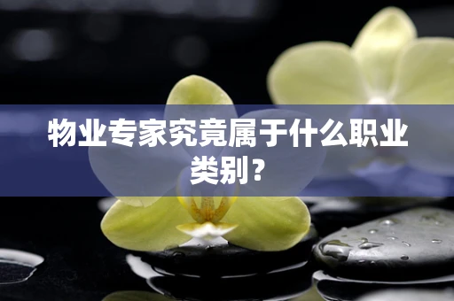 物业专家究竟属于什么职业类别？