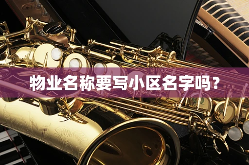 物业名称要写小区名字吗？