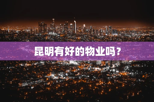 昆明有好的物业吗？