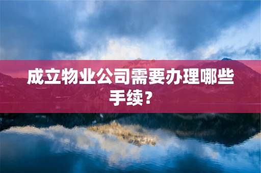 成立物业公司需要办理哪些手续？