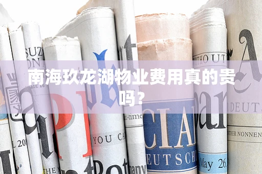 南海玖龙湖物业费用真的贵吗？
