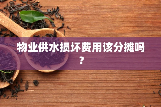 物业供水损坏费用该分摊吗？