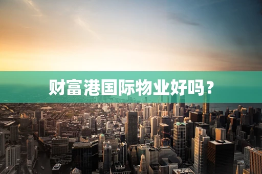 财富港国际物业好吗？