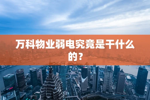 万科物业弱电究竟是干什么的？