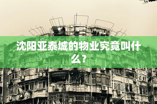 沈阳亚泰城的物业究竟叫什么？