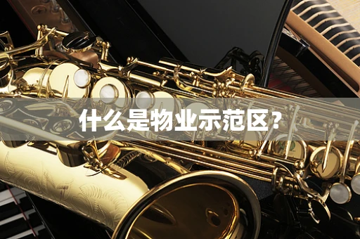 什么是物业示范区？