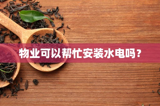 物业可以帮忙安装水电吗？