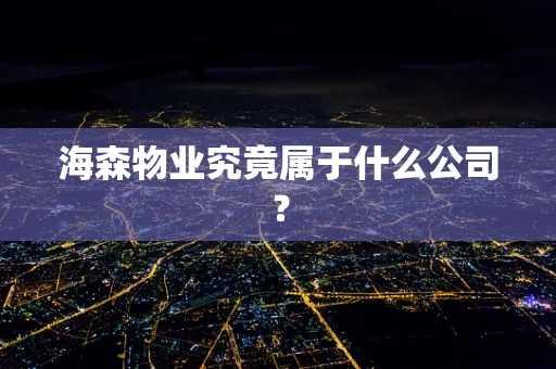 海森物业究竟属于什么公司？