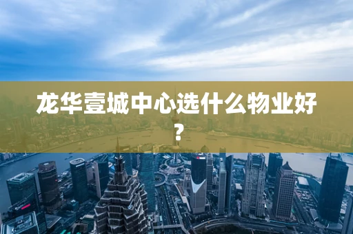 龙华壹城中心选什么物业好？