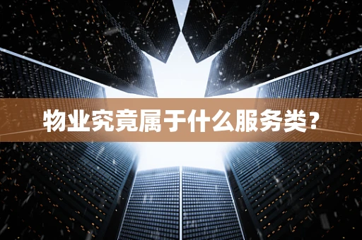 物业究竟属于什么服务类？