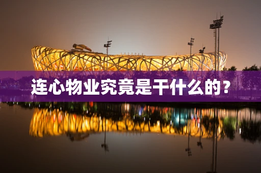 连心物业究竟是干什么的？