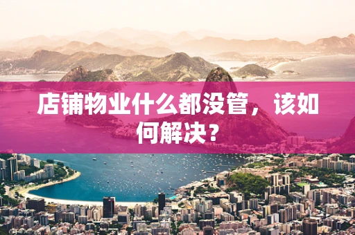 店铺物业什么都没管，该如何解决？