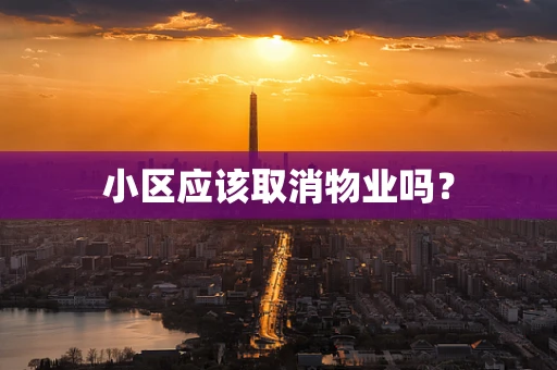 小区应该取消物业吗？