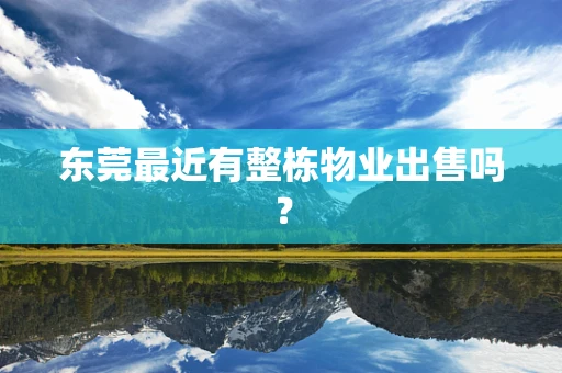 东莞最近有整栋物业出售吗？