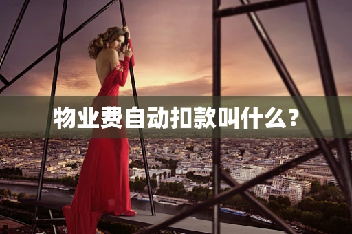 物业费自动扣款叫什么？