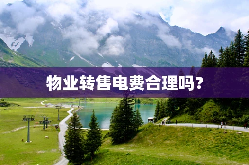 物业转售电费合理吗？