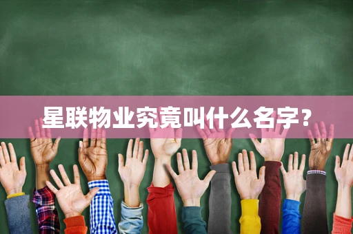 星联物业究竟叫什么名字？