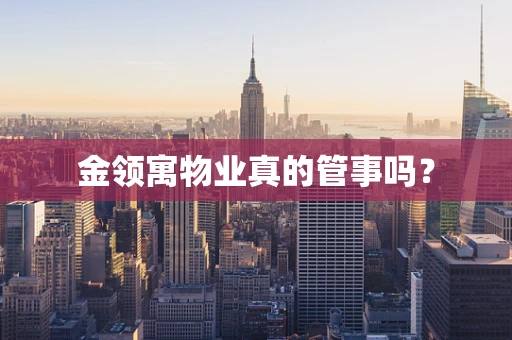 金领寓物业真的管事吗？