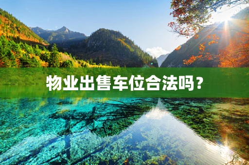 物业出售车位合法吗？